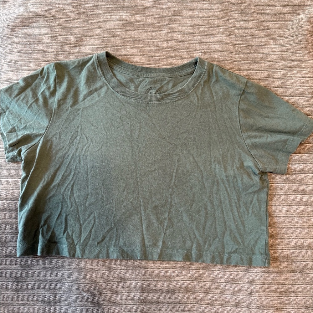 Urban Outfitters Olive Green Crop Top